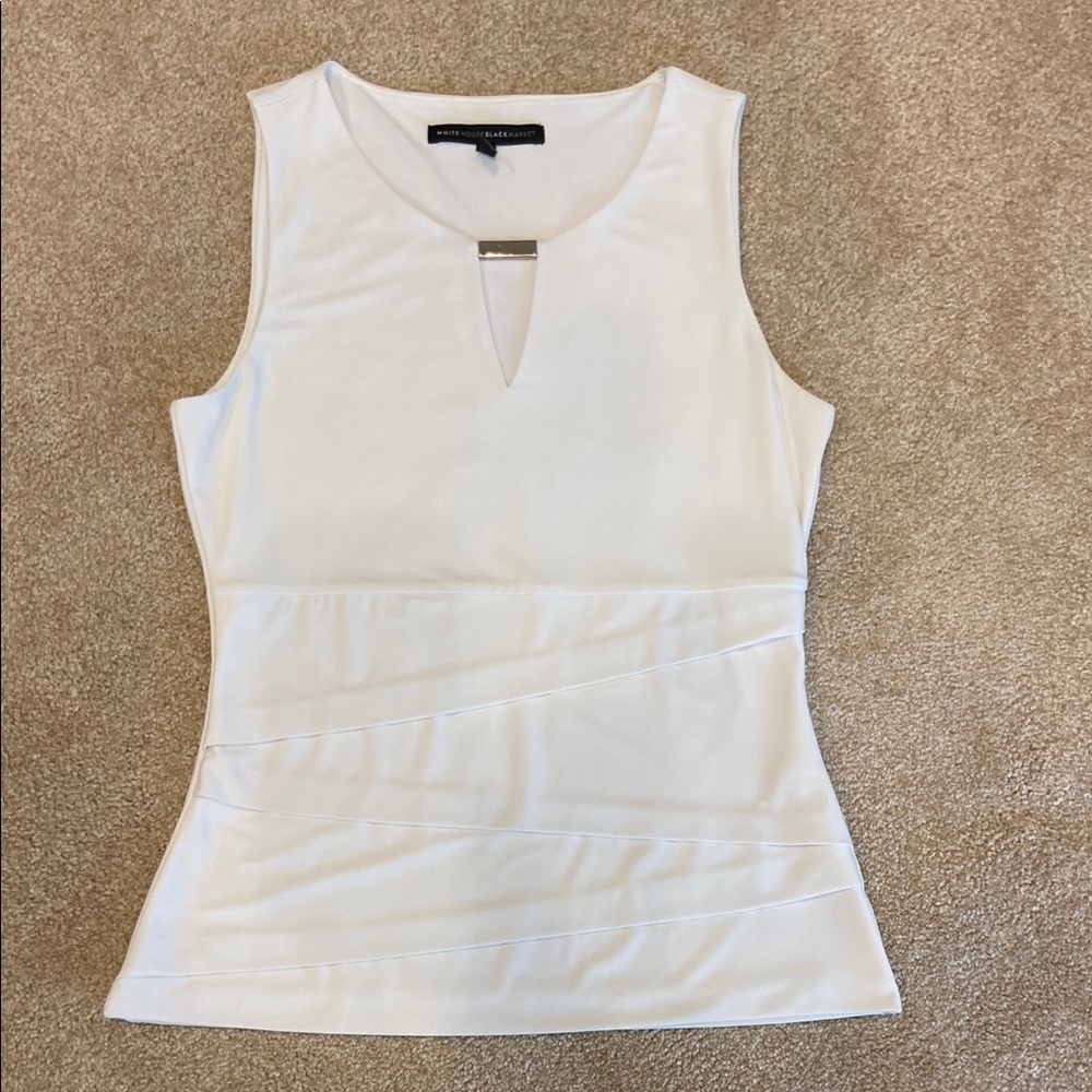 SOLD White House Black Market Fitted White Tank Top